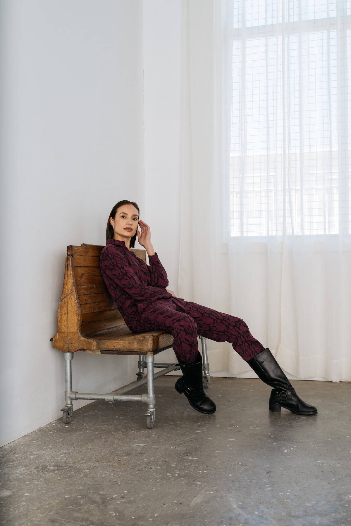 MAICAZZ NAYETTE - BLOUSEABSTRACT PLUM TRV