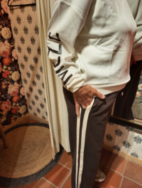 ZIZO REIDA BROEK BROWN/STRIPE OFFWHITE