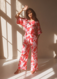 YEST MELINE BROEK BRIGHT PINK/MULTICOLOUR
