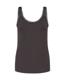 LADY DAY LACY HEMD DARK BROWN TRV