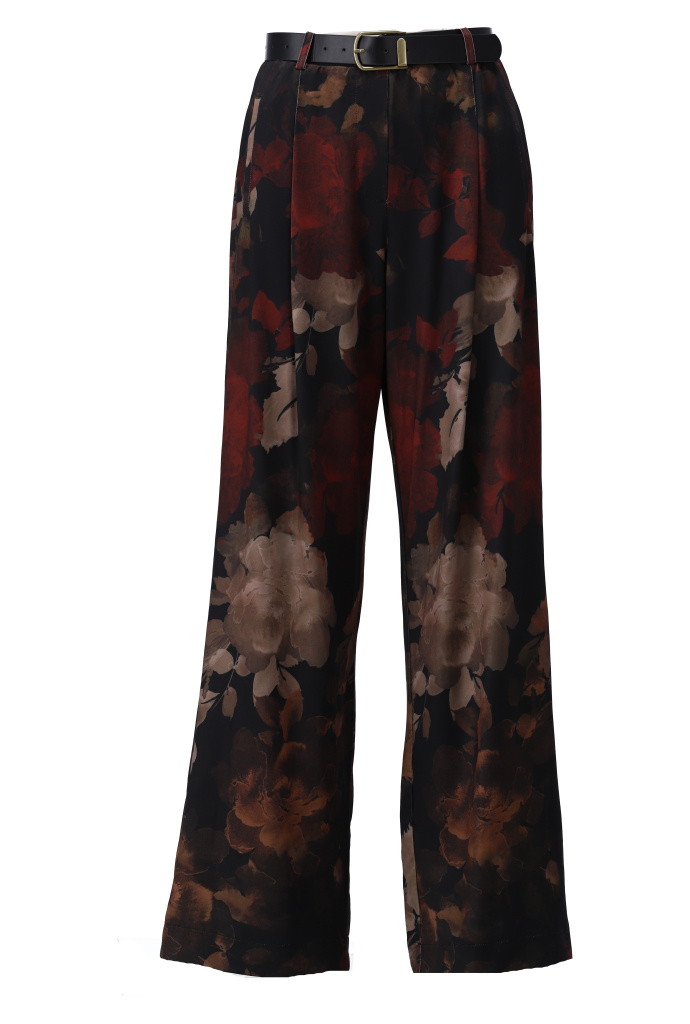 K-DESIGN B125 WIJDE BROEK MET DESIGN & RIEM P013