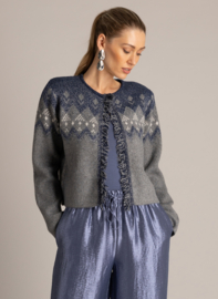 YEST ULRIKE VEST DARK BLUE/MID GREY M