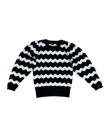 LADY DAY ZIA TOP BLUE-OFF-WHITE KNITWEAAR(sale kan niet retour)