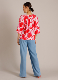 YEST MYLENE BLOUSE BRIGHT PINK/MULTICOLOUR