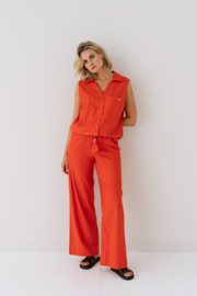 MAICAZZ JOLENE SLV BLOUSE CORAL