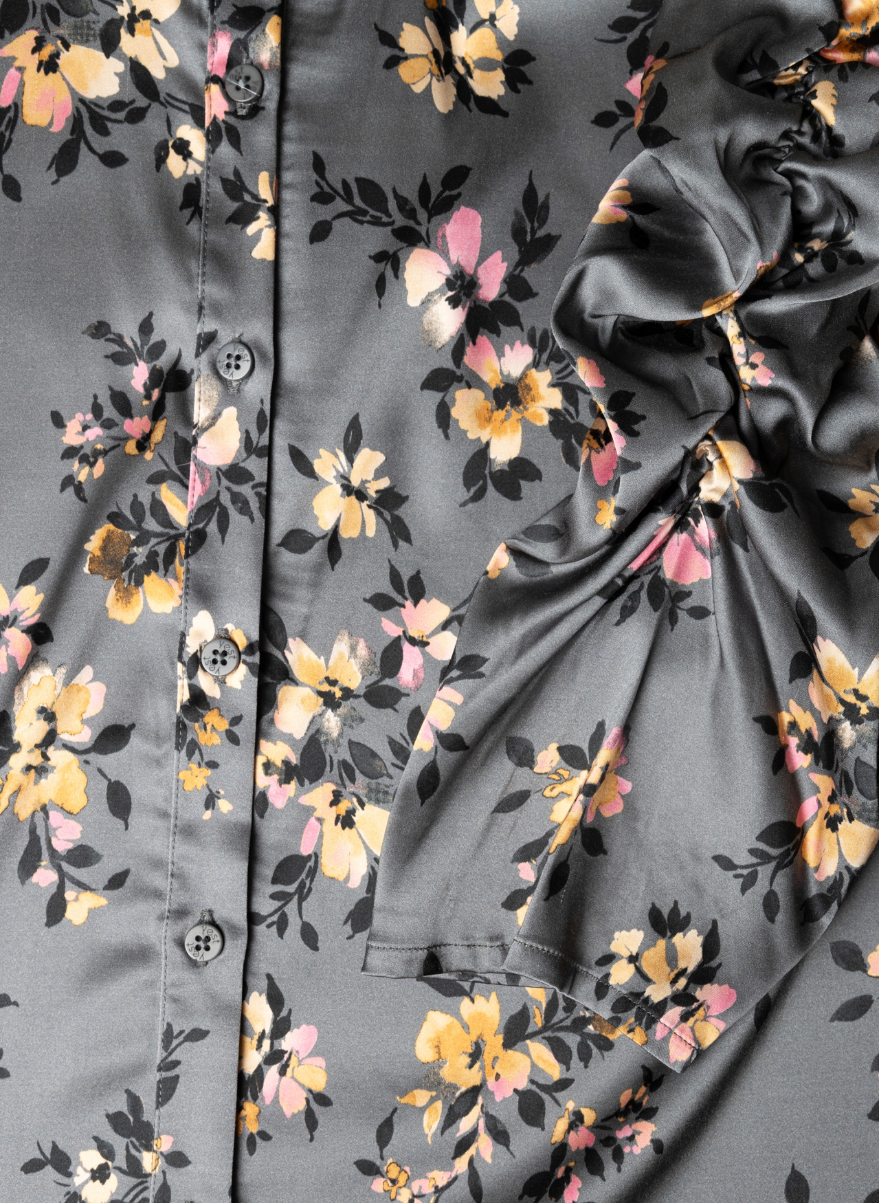 YEST BETSY BLOUSE STEEL GREY/MULTI COL
