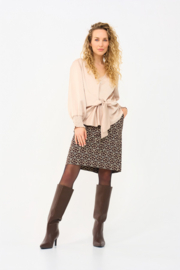 MI PIACE TOP KNOTTED SATIN SAND