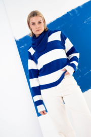 MAICAZZ ZELENE SWEATER WHITE/BLUE STRIPE
