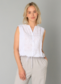 YEST TOP TEREZA WHITE/BORDUURSEL