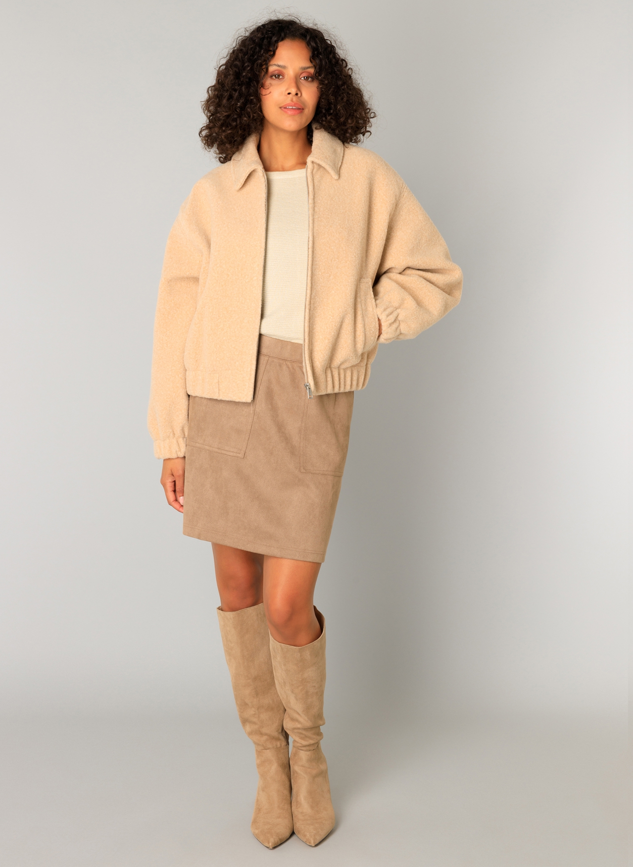 YEST ZEYNEP JACKET SAND/MELANGE 10910 PRE ORDER