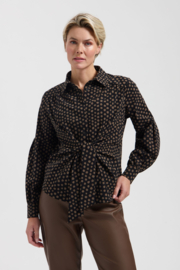 LADY DAY STERRE BLOUSE TRUFFLE/BLACK TRV