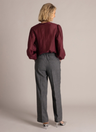 YEST SARINA BLOUSE WINE RED