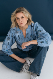 MAICAZZ PYDIA-BLOUSE BLUE BUTTERFLY