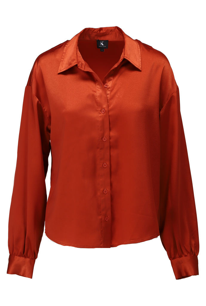 K-DESIGN B777 OVERSIZED BLOUSE CINNABAR