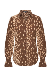 MI PIACE BLOUSE BAMBI PRINT CHESTNUT TRV