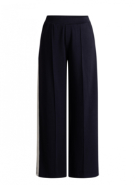 YEST ILMA BROEK DARK BLUE/OFFWHITE