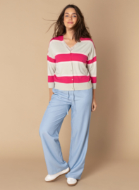 IVY BEAU NICKI VEST STREEP BONBON/MULTI COLOR/PINK(sale kan niet retour)