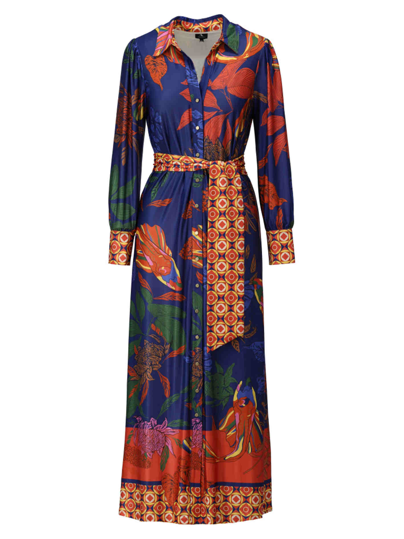 K-DESIGN B119 MAXI JURK MET ZAKJES & DESIGN P009