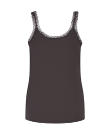LADY DAY LACY HEMD DARK BROWN TRV