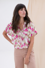 YEST TABITHA TOP FUCHSIA/MULTI-COLOR(sale kan niet retour)