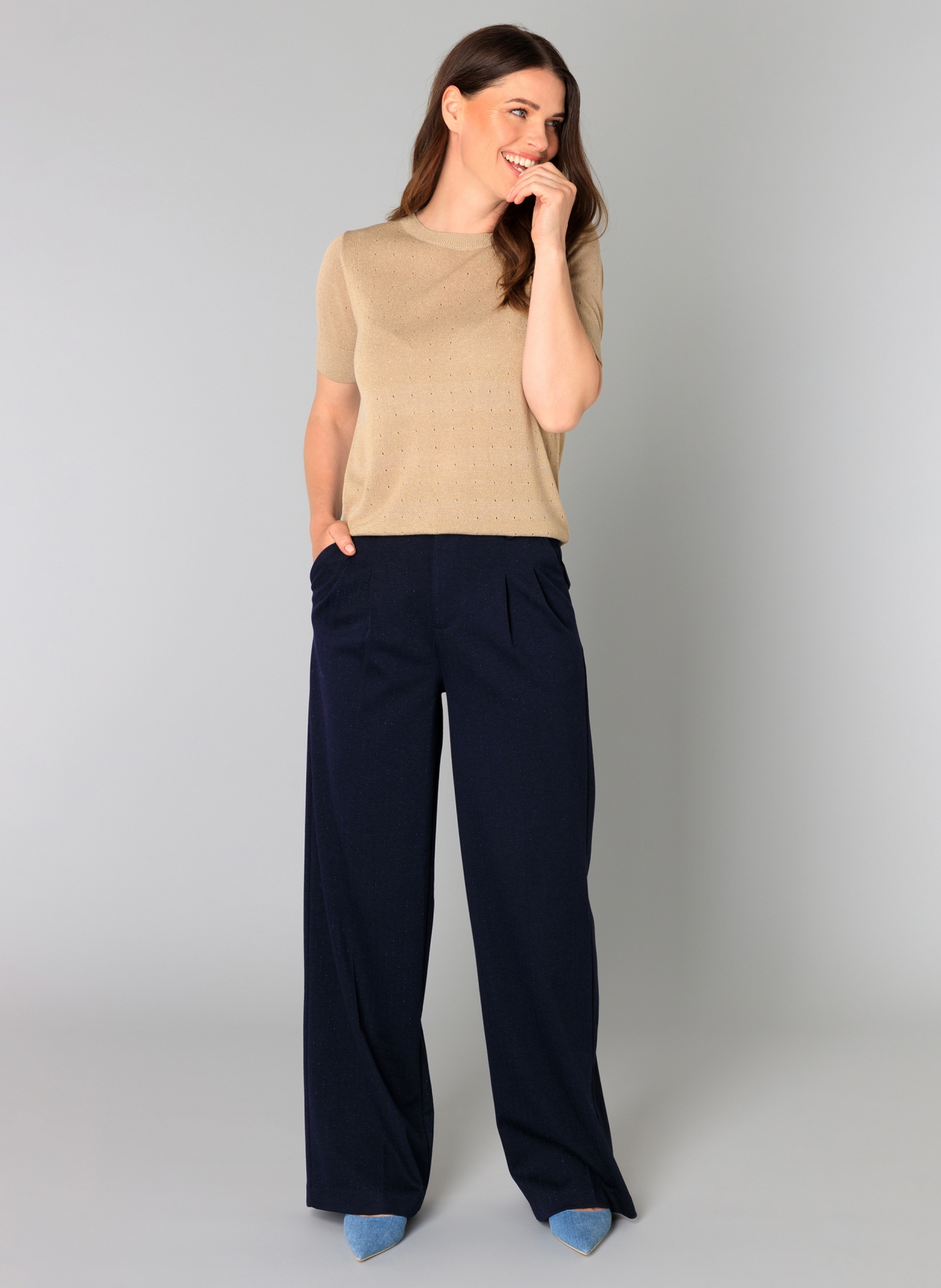 YEST BENJAMINE TRUI DARK SAND KNITWEAR
