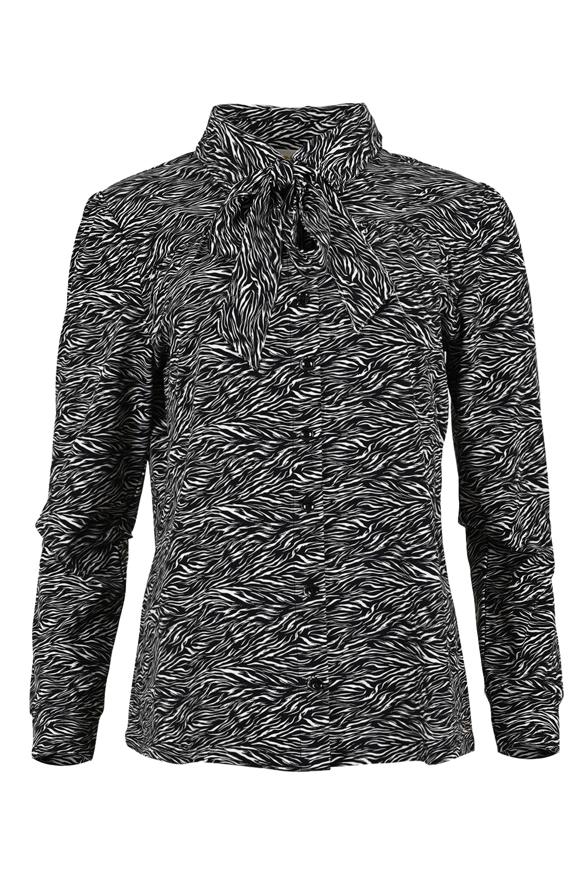 MAICAZZ RAIA BLOUSE SCRATCH BLACK/OFF WHITE TRV