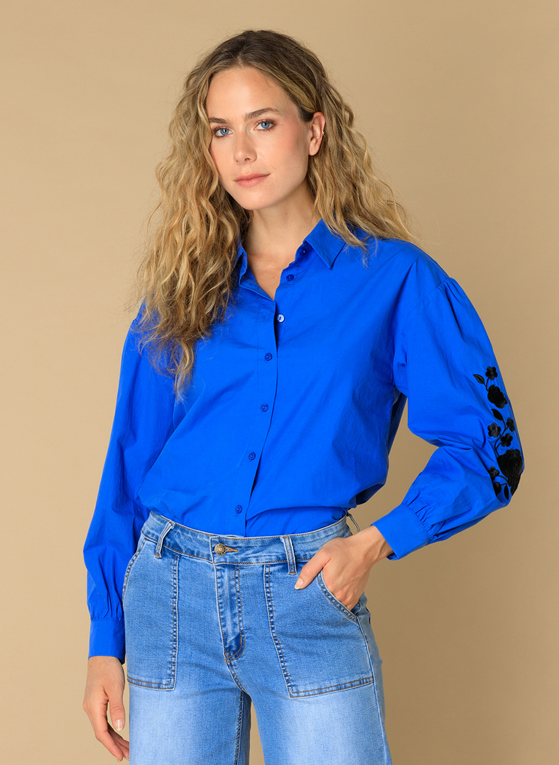 IVY BEAU PRE HERFST ESLINA TOP/BLOUSE BRILLIANT BLUE