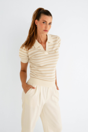 MAICAZZ SUPER POLO OFFWHITE/L.SAND(sale kan niet retour)