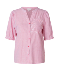 IVY BEAU GAJA BLOUSE STONE RED/WHITE