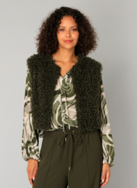 YEST CAROLINE  BODYWARMER ARMY GREEN