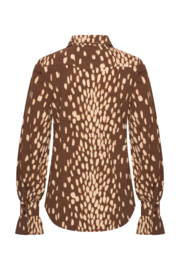 MI PIACE BLOUSE BAMBI PRINT CHESTNUT TRV