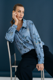 MAICAZZ PYDIA-BLOUSE BLUE BUTTERFLY