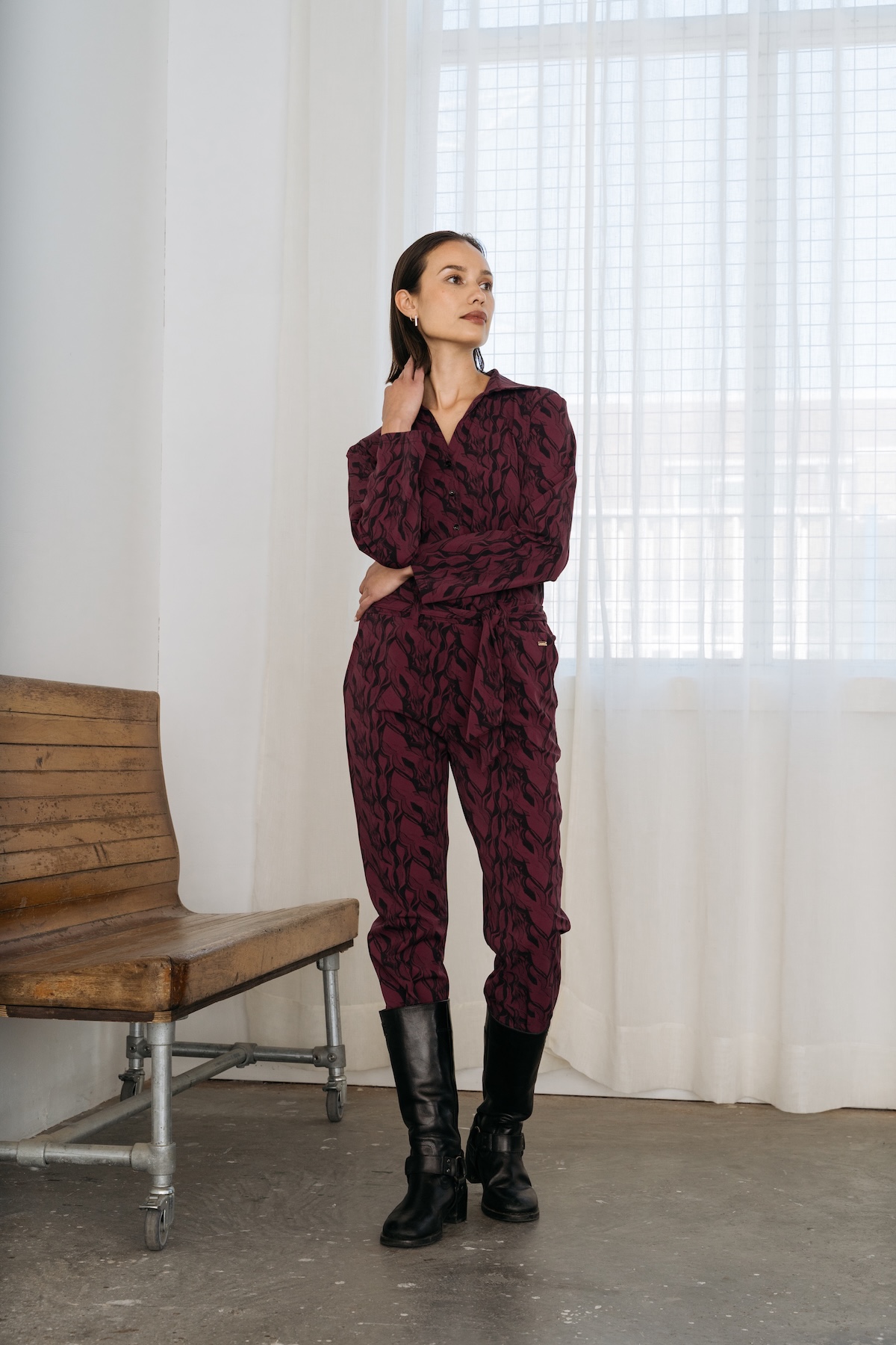 MAICAZZ NAYETTE - BLOUSEABSTRACT PLUM TRV
