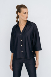MAICAZZ PETUNIA-BLOUSE DENIM BLUE