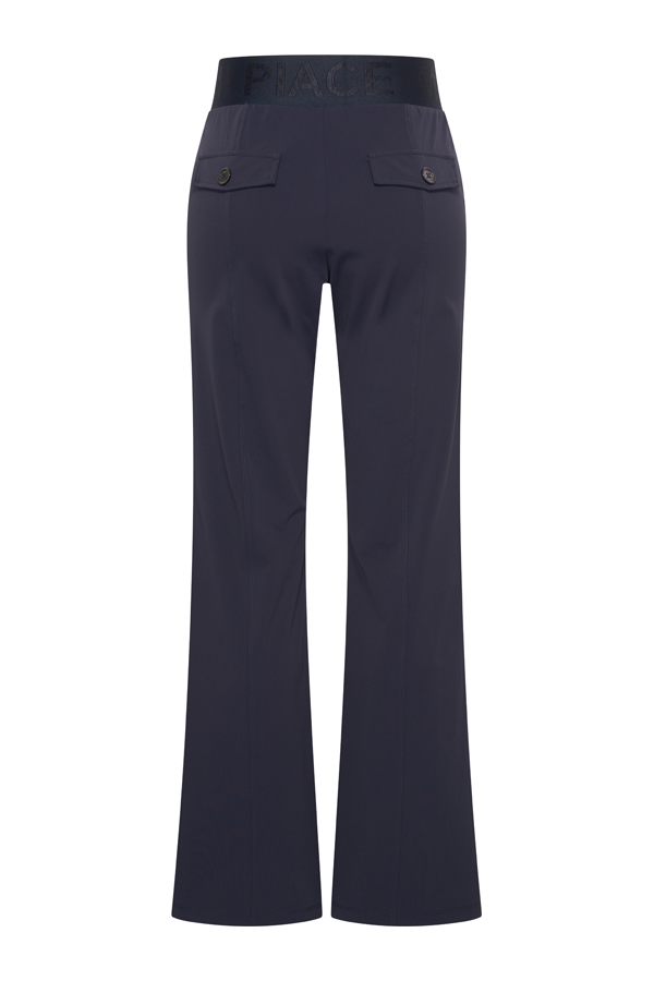 MI PIACE BROEK STRAIGT LOGO DARK BLUE TRV