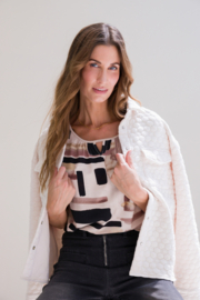 IVY BEAU PERLE TOP SAND/MULTI-COLOUR