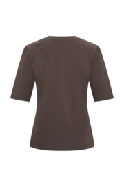 MI PIACE SHIRT EXPRESSO V NECK RIBBED TRV