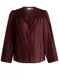 YEST SARINA BLOUSE WINE RED