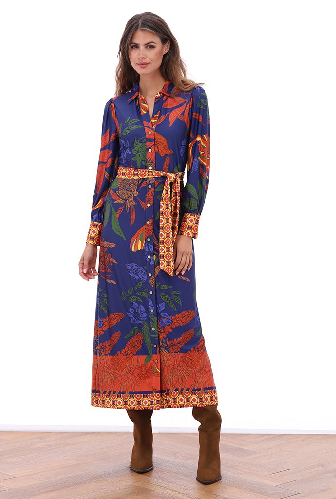 K-DESIGN B119 MAXI JURK MET ZAKJES & DESIGN P009