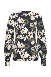 MI PIACE MIA TOP DEEP DEPT FADED FLOWERS PRINT TRV 