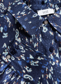 YEST USSIA BLOUSE DARK BLUE/MULTI COL