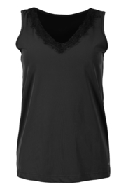 MAICAZZ SELENA- TOP/HEMD BLACK  & KANT TRV