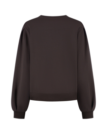 LADY DAY MON AMIE SWEATER DARK BROWN/WINE