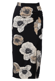 K-DESIGN A127/P908 ROK ZWART/BLOEM MET SPLIT & DESIGN(sale kan niet retour)