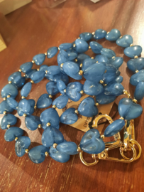 TELEFOONKOORD HARTJES BLAUW