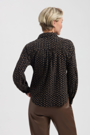 LADY DAY STERRE BLOUSE TRUFFLE/BLACK TRV