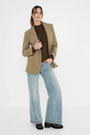 ZIZO RORA BLAZER STRIPE KHAKI
