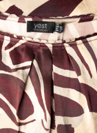YEST CLARA BLOUSE/TOP DARK BORDEAU/MULTI