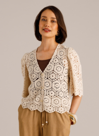 YEST MAYRA TOP/VEST CREAM