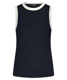 LADY DAY ST TROPEZ TOP BLUE-OFFWHITE